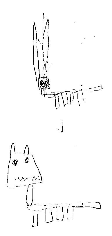 Meow Machines before and after evolution.
